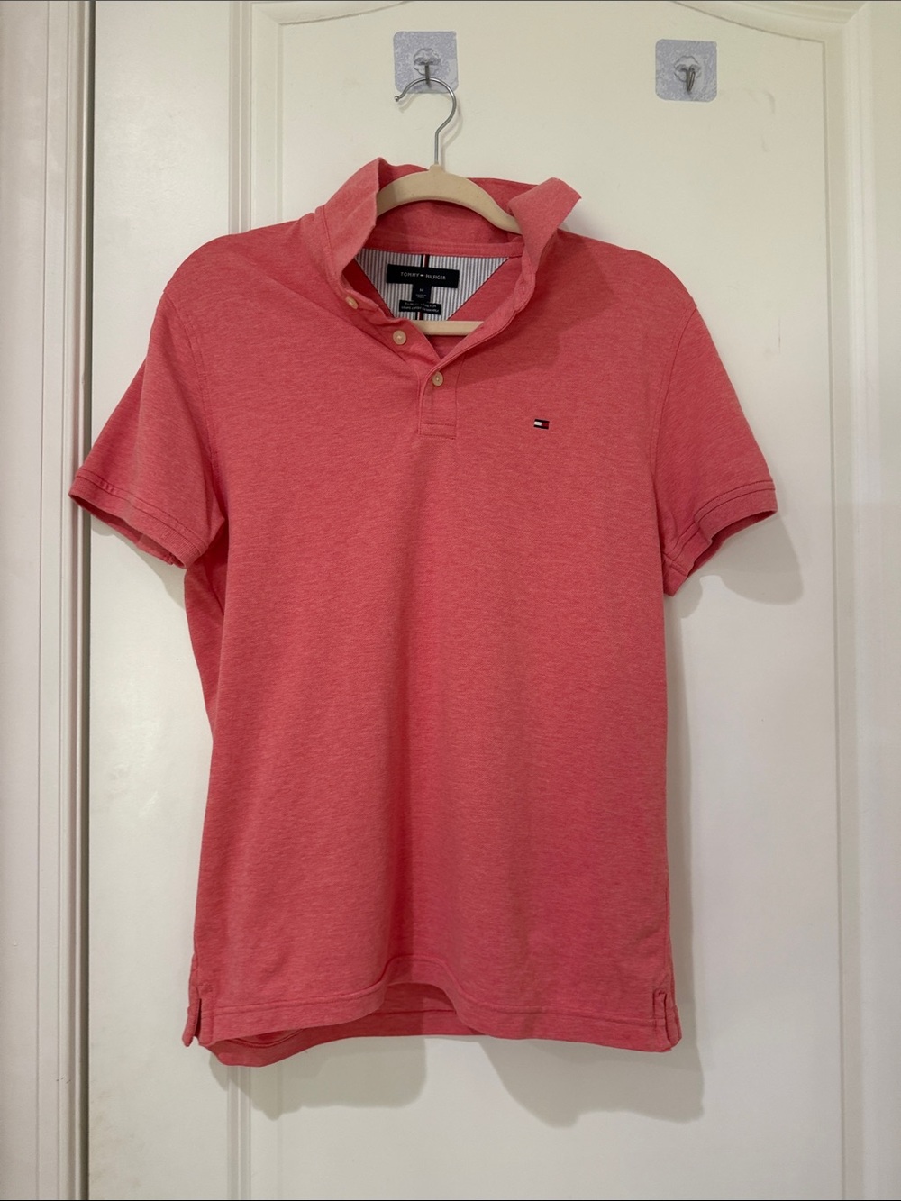 Tommy Hilfiger Men’s Coral-Red Short Sleeve Polo